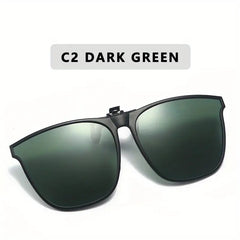 Men's Polarizer Sunglasses Clip On Flip Up Driving Ultralight Unisex