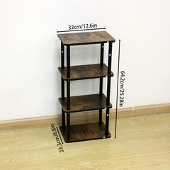 Bamboo Desk Organizer Adjustable Storage Shelf Modern Book Shelf