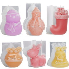 Christmas Resin Silicone Molds 3D Candle Making Mold Snow Decoration