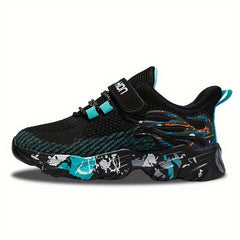 Boy's Woven Knit Breathable Sneakers Non Slip Soft Sole Shoes