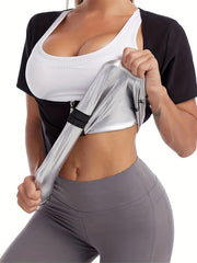 Women's Slimming Short Sleeve Sauna Shirt