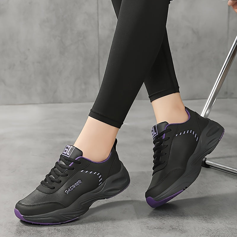 Women's Waterproof Non-slip Running Shoes Lightweight Lace Up Sneakers