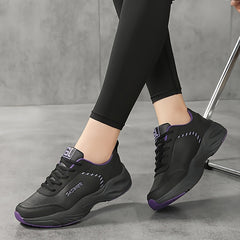 Women's Waterproof Non-slip Running Shoes Lightweight Lace Up Sneakers