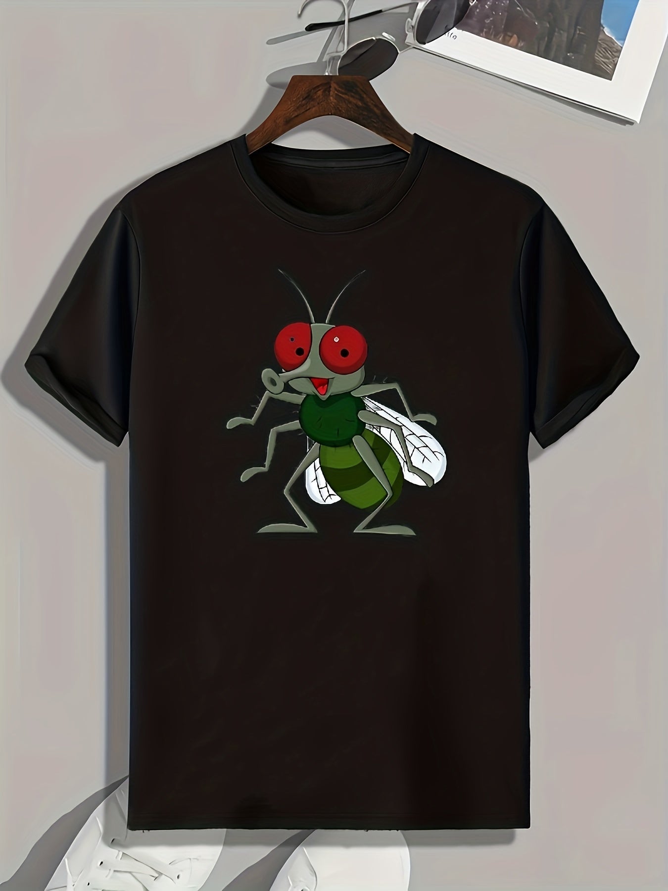 Cartoon Fly Pattern Men's Sports T-shirt