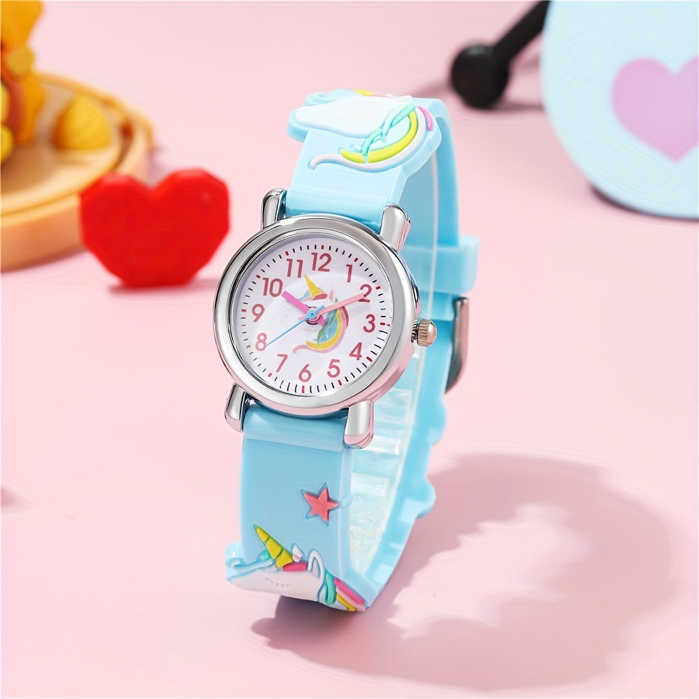 Colorful Unicorn Pattern Kids Watch