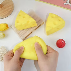 Soft Cheese Squeeze Toy with Soft Rubber - Educational Food Simulation