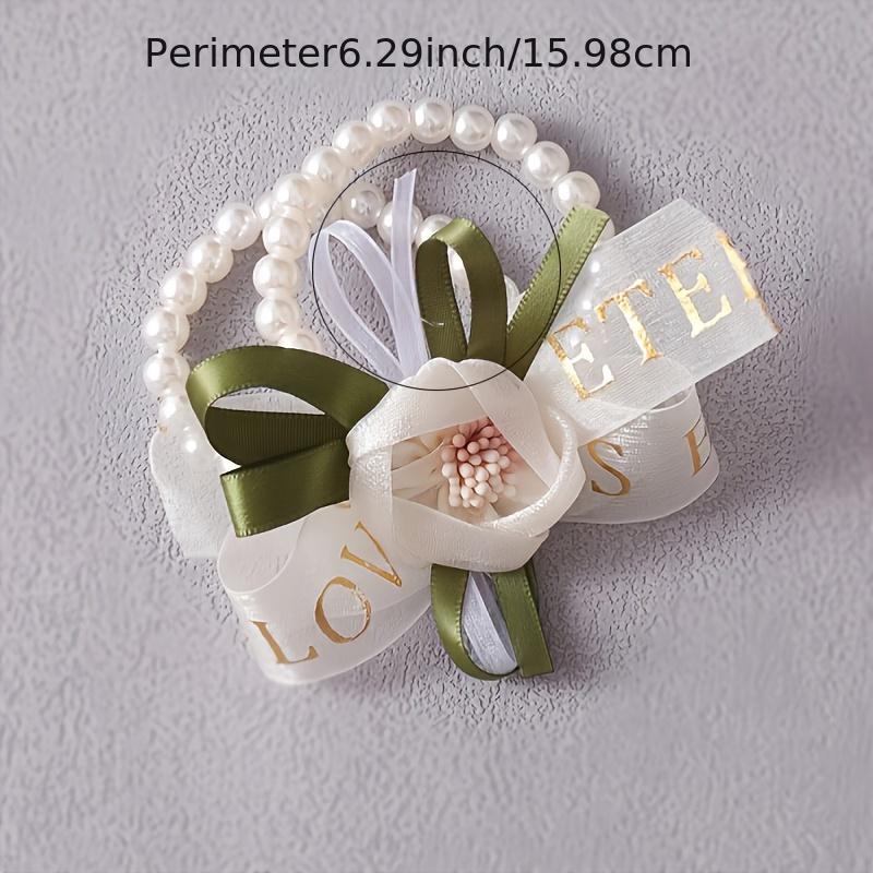 Wedding Wrist Wreath Bracelet Tulle Flower Hand Wreath Bridesmaid Bridal