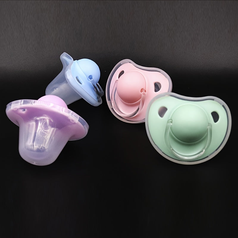 Matte Surface Baby Pacifier with Cover Orthodontic Cherry Round Shape Soother