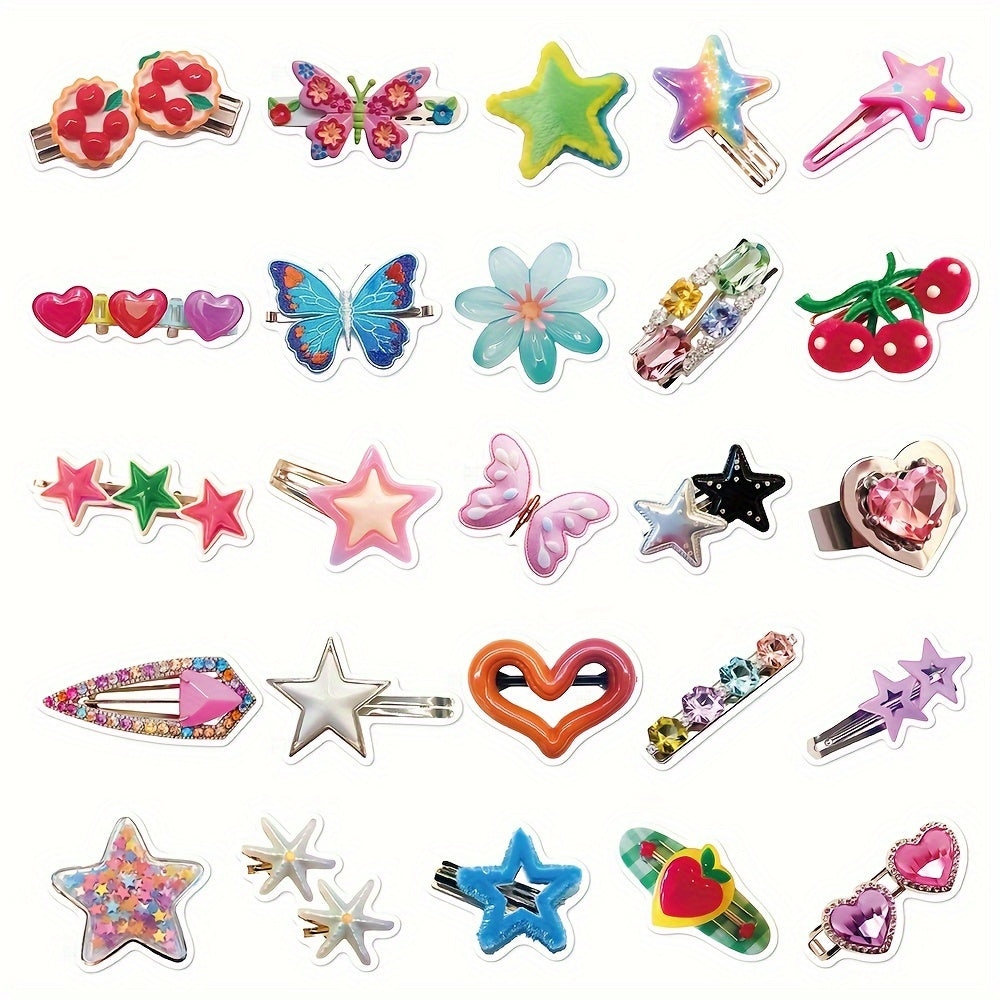 50pcs Cartoon Hairpin Graffiti Stickers DIY Sticker Pack