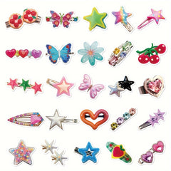 50pcs Cartoon Hairpin Graffiti Stickers DIY Sticker Pack