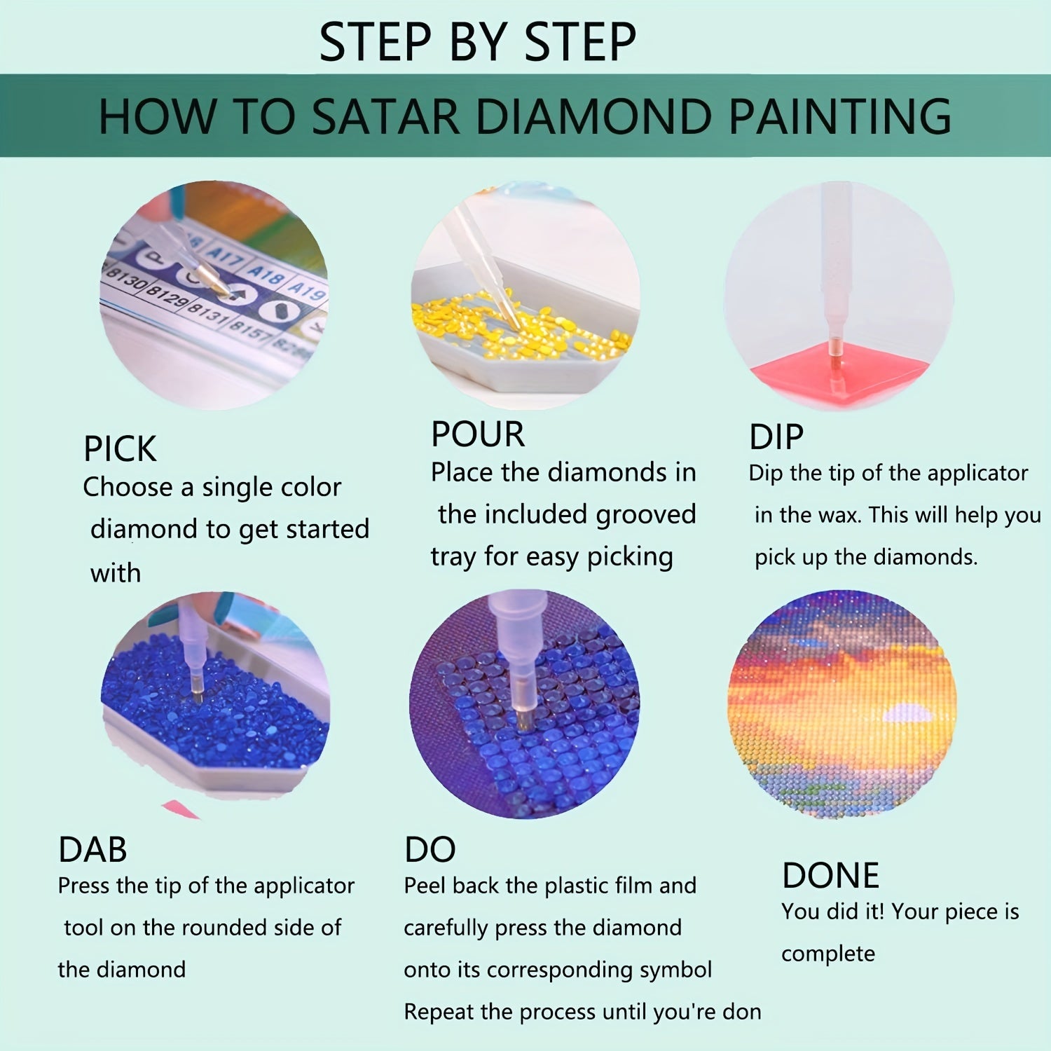 5D Dandelion Flower Diamond Painting Kit 17x40