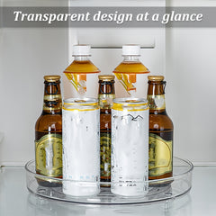 Clear Rotating Turntable Organizer Multifunctional Spice Rack