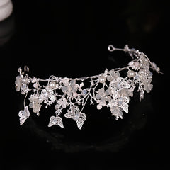 Butterfly Crown Flower Rhinestone Tiara for Women