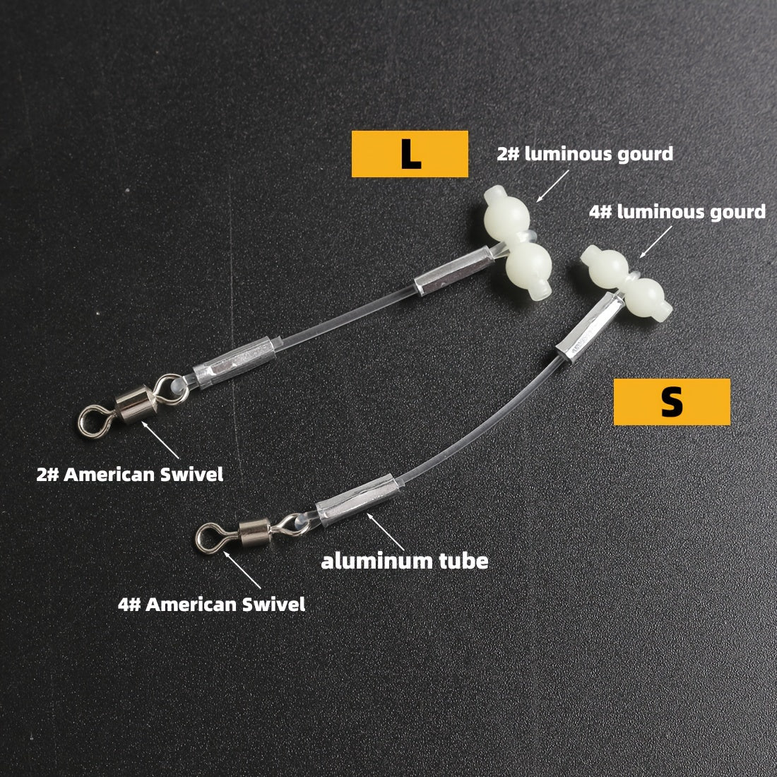 5pcs Luminous Gourd Balance Bracket Swivel Connector Fishing DIY Group