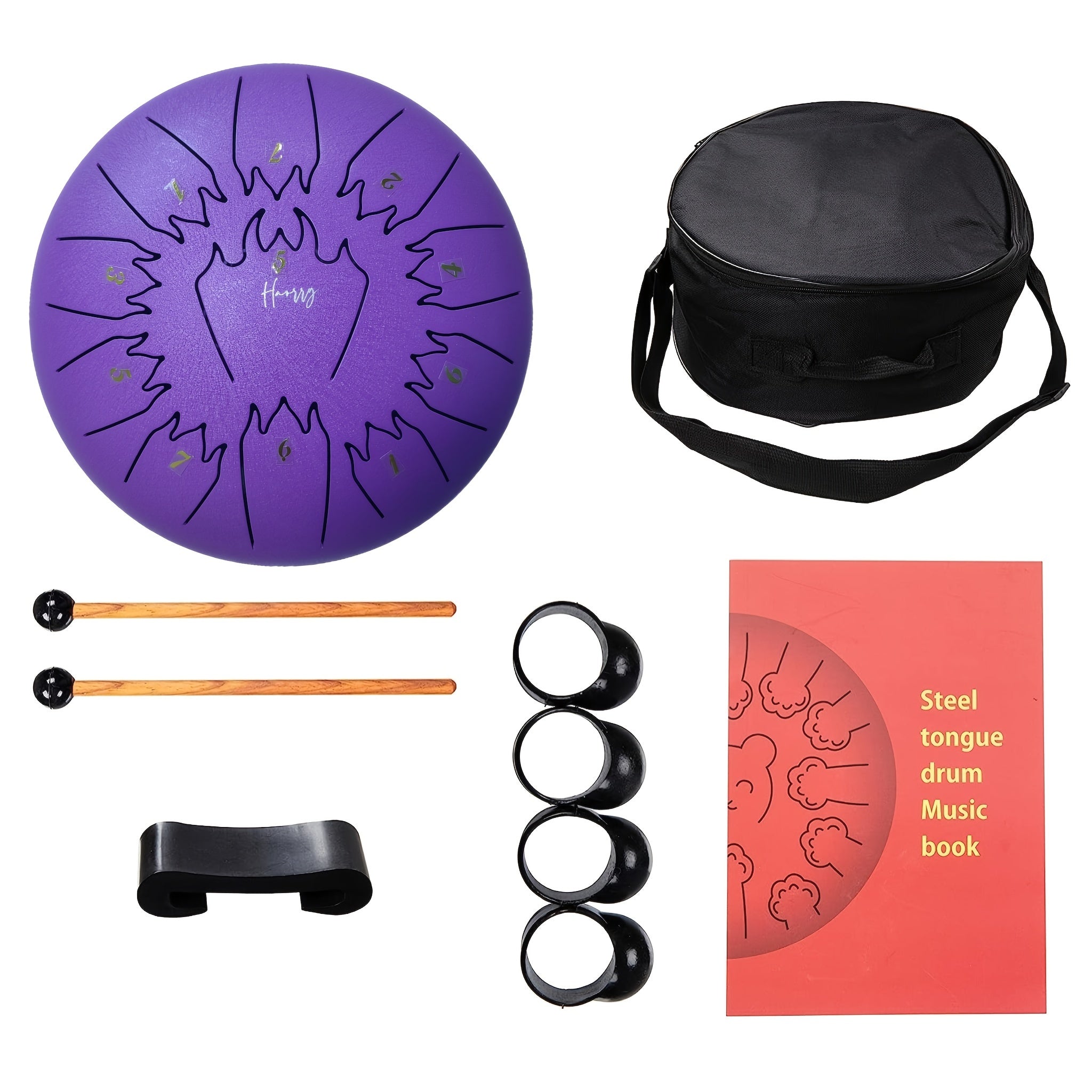 25cm Steel Tongue Drum with Loud Sound for Beginners