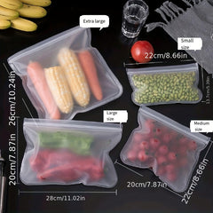 1pc Reusable Silicone Food Bags Leak Proof BPA Self Sealing Storage