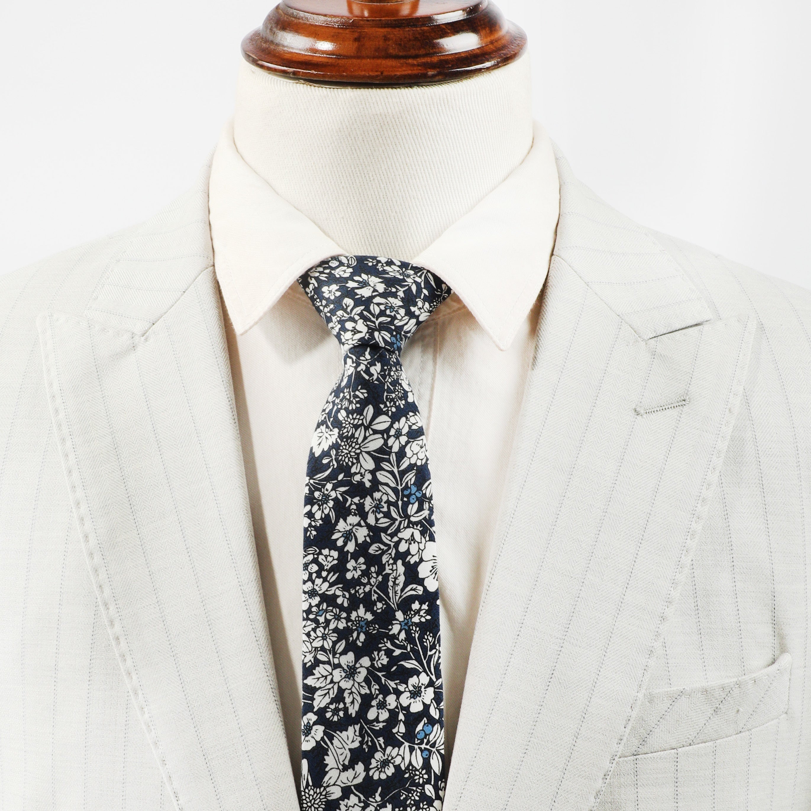 Men's Flower Print Tie for Wedding Party