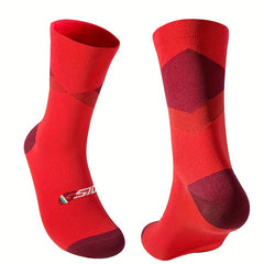 Geometric Pattern Mid calf Socks for Outdoor Activities