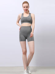 Bodycon Bra & Shorts Set Yoga Running Sports Fitness