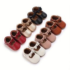 Bowknot Solid Baby Girl Sandals Soft Slip-Resistant Shoes for Indoor Outdoor
