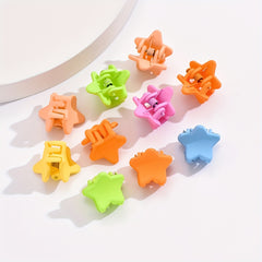 10pcs Random Small Hair Clip Star Bowknot Headwear Girls Hair Accessories