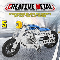 139pcs 5 in 1 Motorcycle Model Building Blocks Toy
