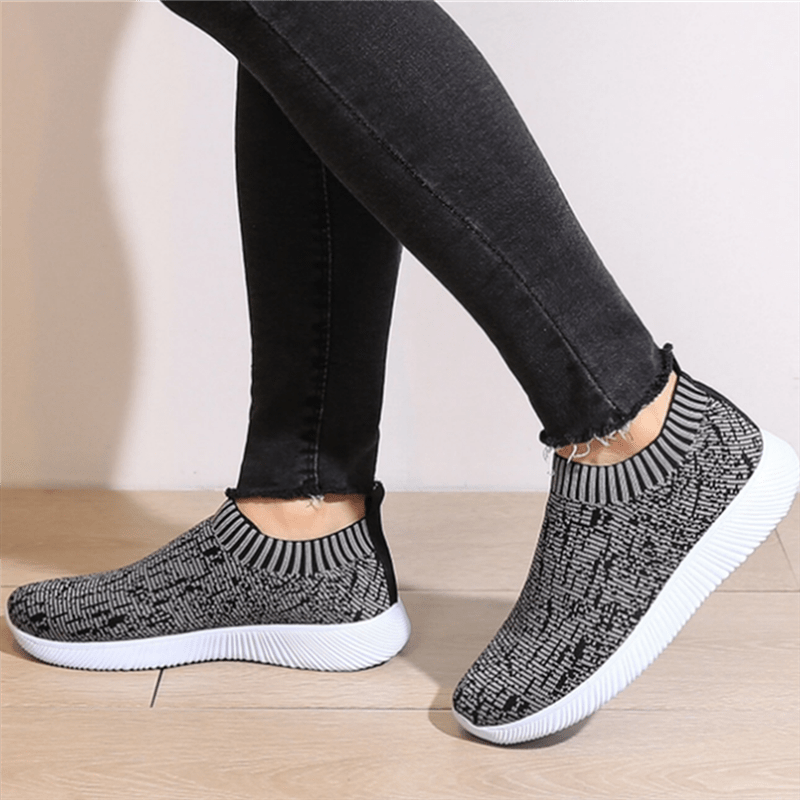 Women's Knit Sock Sneakers Casual Slip On Running Shoes Low Top Sports Shoes