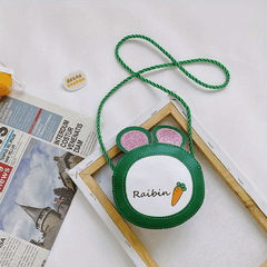 Children's Rabbit Carrot Shoulder Bag Mini Round Crossbody Bag