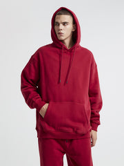 MINIPIGGY Men's Red Sports Hoodie With Pocket