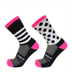 Men's Professional Stripes Dots Socks Nylon Outdoor Cycling