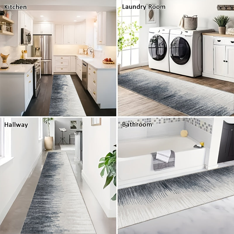 Modern Abstract Runner Rugs Soft Laundry Room Rug Long Anti-fouling Hallway Rug