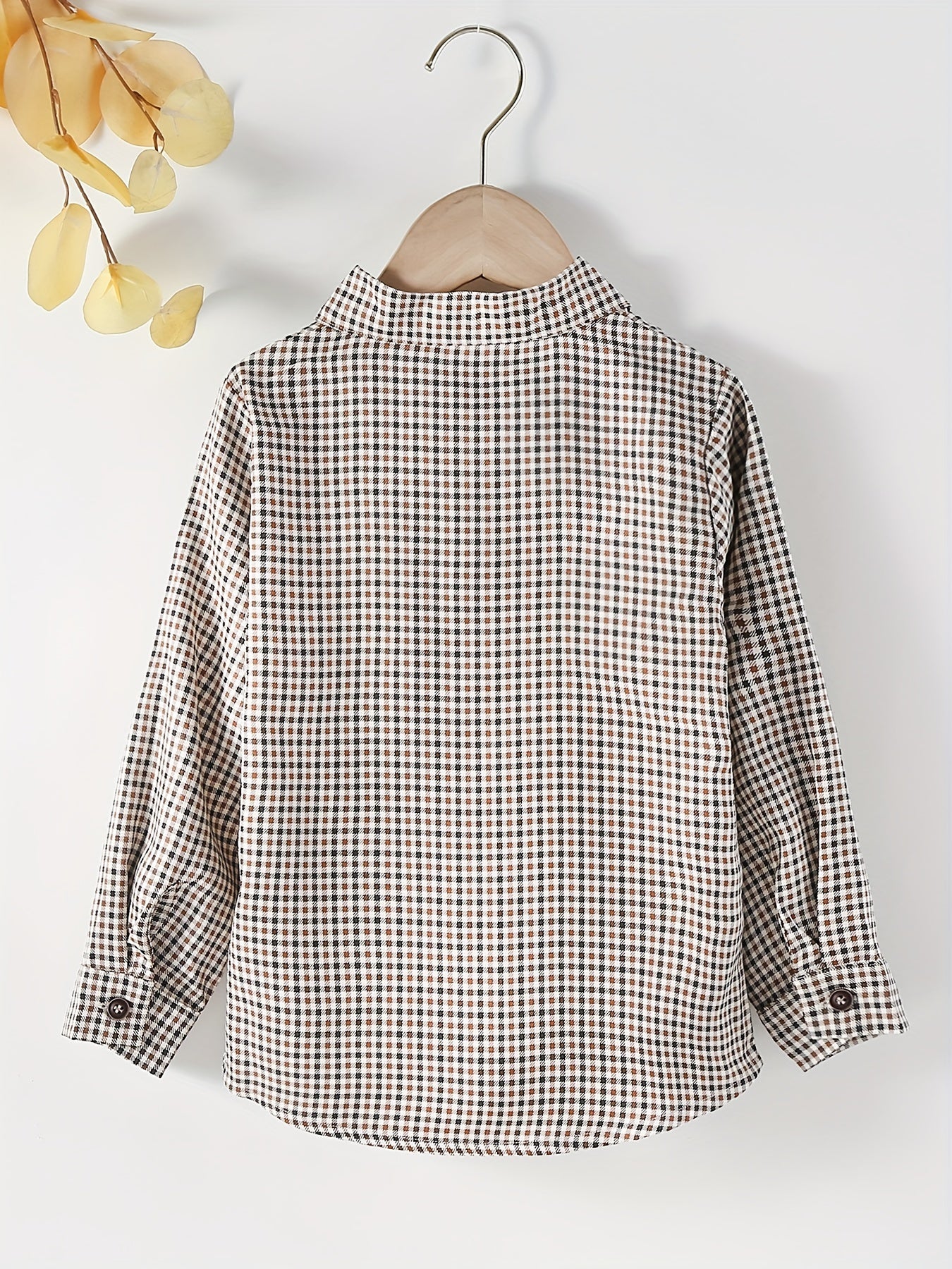 Boys Long Sleeve Plaid Shirt Casual Cotton Spring Autumn