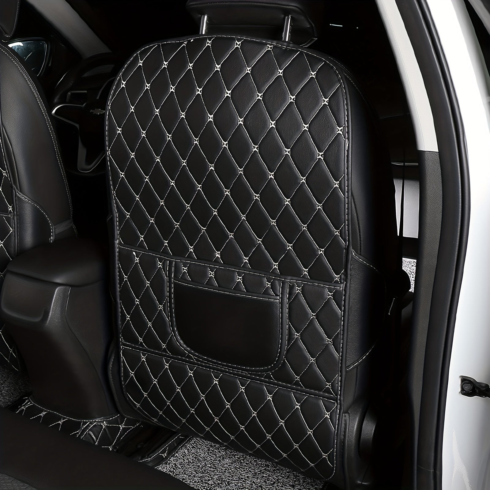 Car Backseat Kick Mats Front Seat Protector Car Storage Bag Caddy