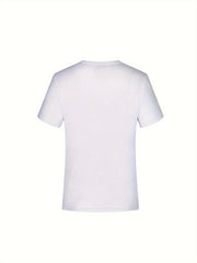 Cartoon Rabbit&Letter Print Men's Graphic Crew Neck T-shirt