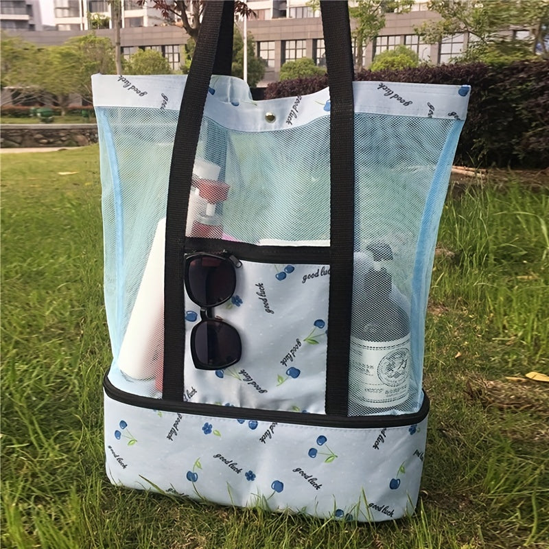 Mesh Beach Bag Large Outdoor Picnic Storage Bag