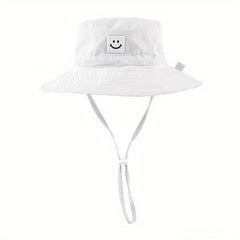 Happy Face Graphic Bucket Hat Fisherman Hat Wide Brim Beach Basin Hat