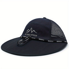 Adjustable Summer Casual Mens Peaked Cap with Letter Embroidery