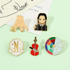 Fun Cartoon Violin Brooch for Boys Enamel Pin