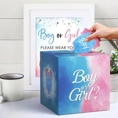 Outdoor Game Gender Reveal Box & Game Set For Baby Shower Party