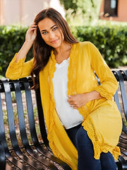 Casual Cardigan Open Front Long Cardigan