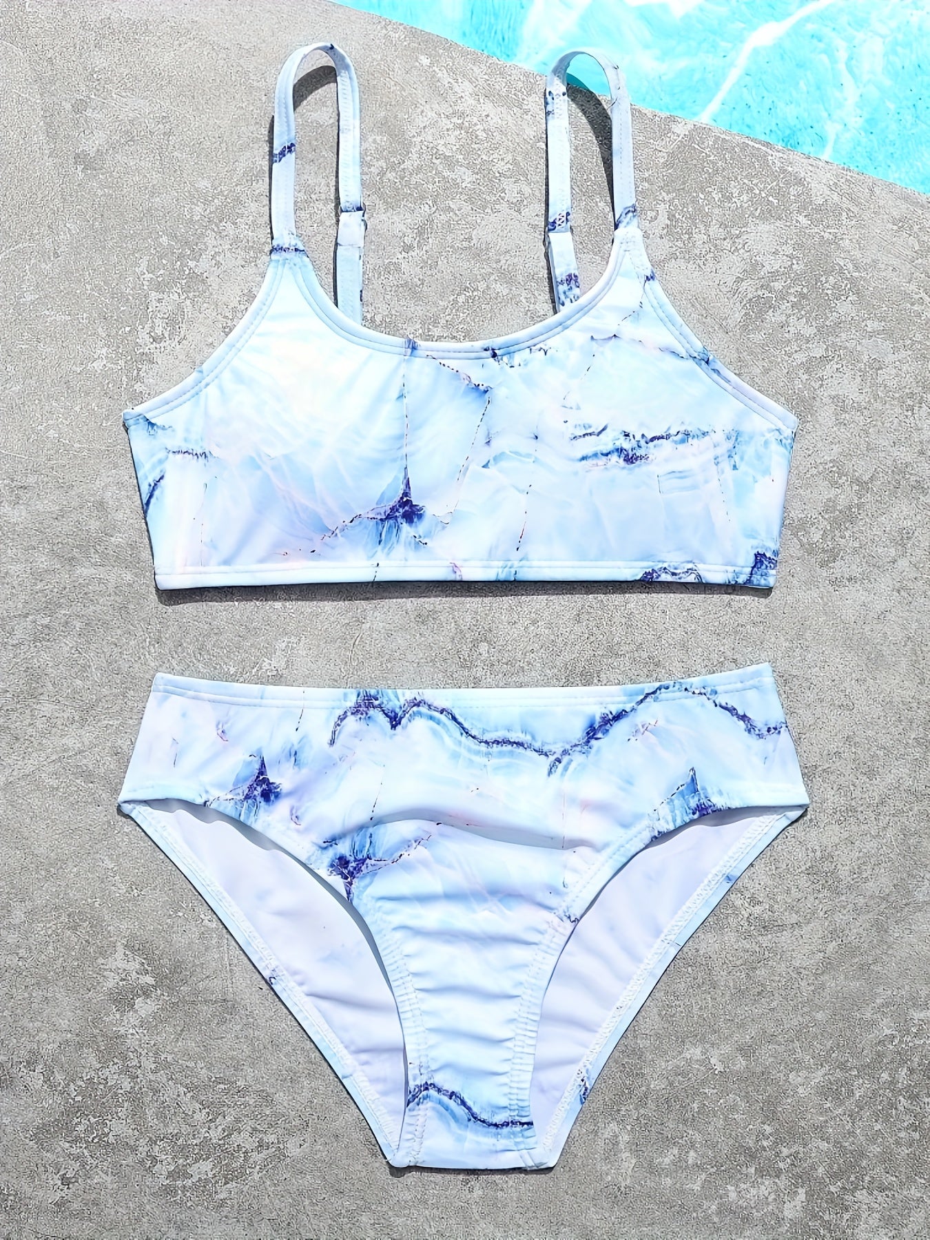 Girls 2pcs Bikini Swimsuit Set Top Comfy Bathing Suit Summer Gift