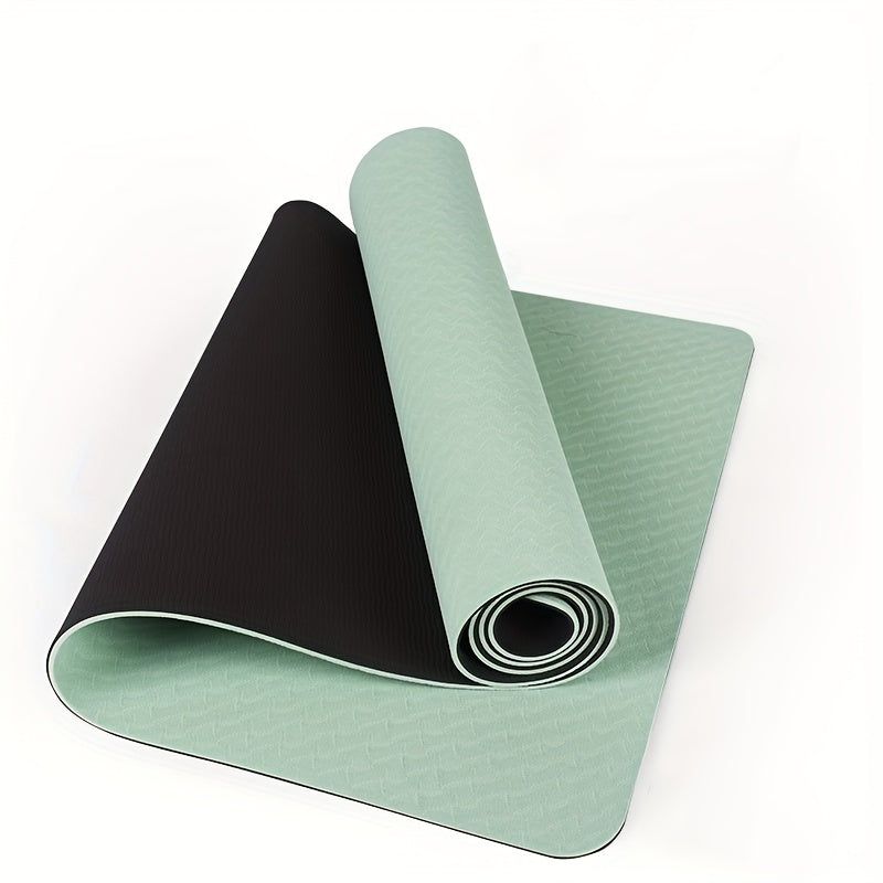 Widened TPE Yoga Mat Portable Soft Fitness Mat 183x66x0.6in