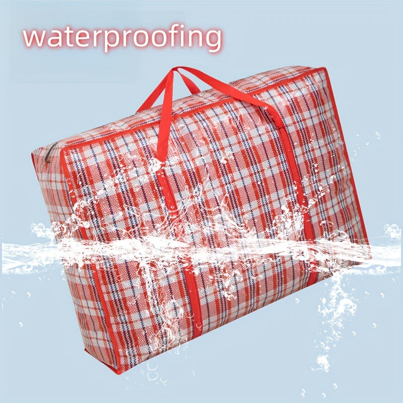 2pcs Waterproof Woven Bags Large Hand Held Packaging And Moving Bags