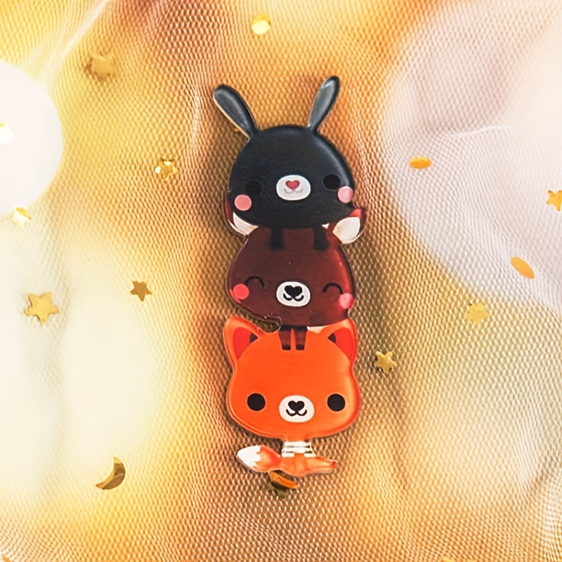 10pcs Acrylic Cartoon Pin Bags Hat Decoration Accessories for Girls