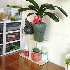 Wooden Desktop Shelf for Home Office Decoration