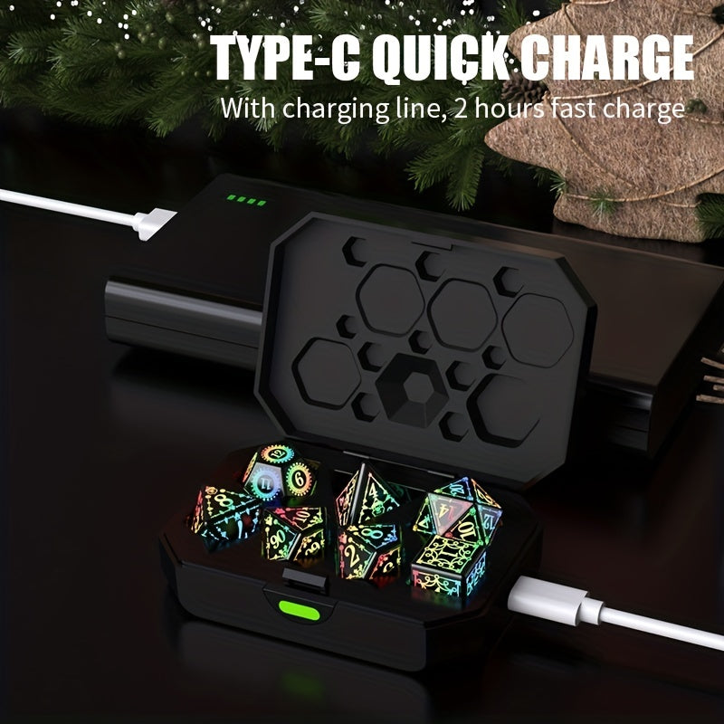 7pcs LED Flashy Dices Christmas Gift Illuminate Board Game Nights