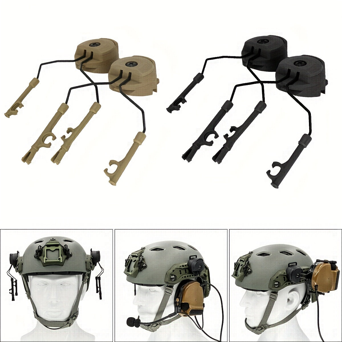 Headphone Holder for Comtac II Helmet ARC OPS CORE Rail Adapter