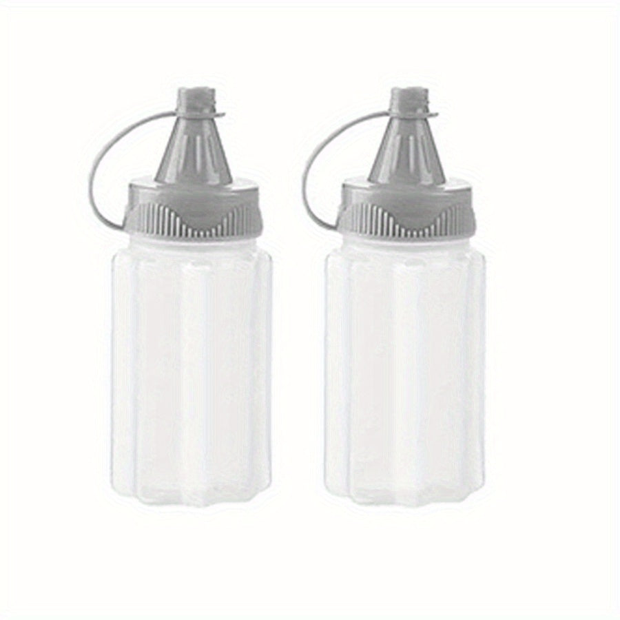 4pcs Portable Seasoning Bottle Squeeze Kitchen Salad Bottle for Outdoor Camping