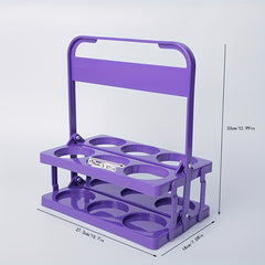 Portable 6 Bottle Plastic Folding Wine Rack Beer Basket