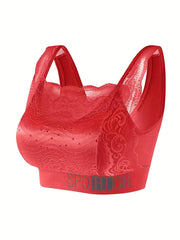 Comfy Lace Wireless Bra Full Coverage Stretch Bra